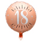 Folienballon "18. Geburtstag" roségold Ø 45 cm