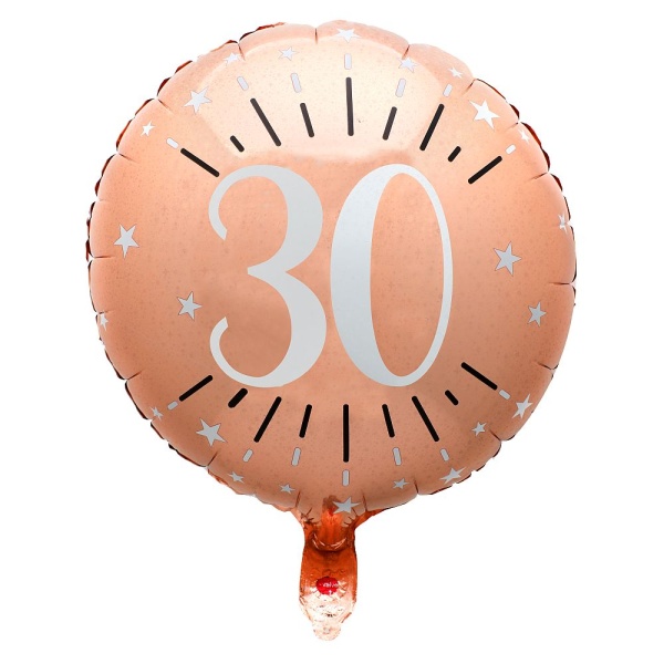 Folienballon 30. Geburtstag roségold Ø 45 cm