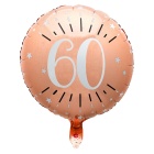 Folienballon "60. Geburtstag" roségold Ø 45 cm