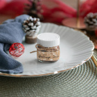 Mini Nutella Glas mit Aufkleber geschäftlich "Frohe Weihnachten"