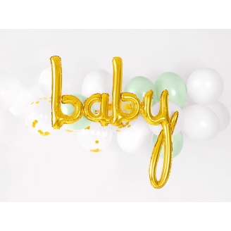 Folienballon baby gold 73,5 x 75,5 cm