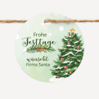 Duftkerze Vanille mit Korkdeckel + Anhänger geschäftlich "Weihnachtsbaum"