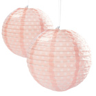Lampion rosa mit Punkten Ø 20 cm