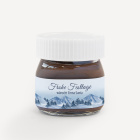 Mini Nutella Glas mit Aufkleber geschäftlich "Winterlandschaft Berge"