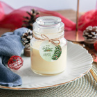 Duftkerze Vanille im Apothekerglas + Anhänger geschäftlich "Weihnachtsbaum"