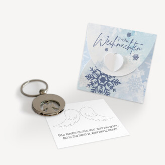 Mini Geschenkumschlag 8,5 x 8,5 cm geschäftlich Schneeflocken