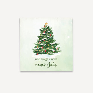Mini Geschenkumschlag 8,5 x 8,5 cm geschäftlich Weihnachtsbaum