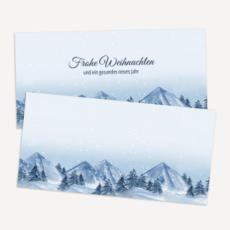 Weihnachtskarte geschäftlich Winterlandschaft Berge