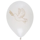 Luftballons Taube weiß gold 8 Stück