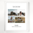 Fotocollage Geschenk "Our Lovestory" als Download oder Druck