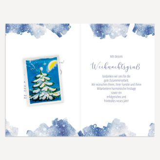 Samenkarte Weihnachten "Aquarell Rentier"