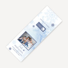 Geschenktüte lang + Etikett mit Füllung "Schneeflocken"