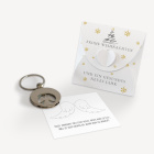 Werbegeschenk Schlüsselanhänger + Einkaufswagenchip im Mini Geschenkumschlag "Kleine Tanne"