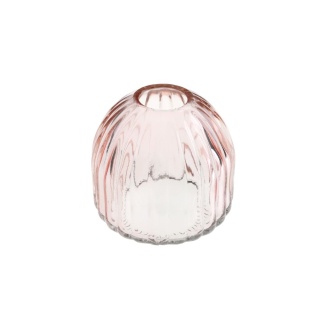 Mini Glasvase Facetten rosa 8 x 7 cm