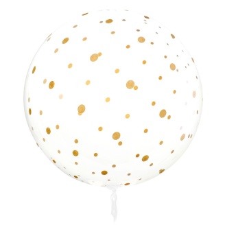 Durchsichtiger Luftballon "goldene Punkte"...