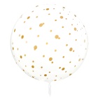 Durchsichtiger Luftballon "goldene Punkte" Ø 60 cm