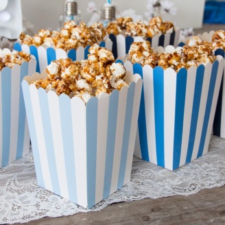 Popcorn Box Mix blau 6 Stück