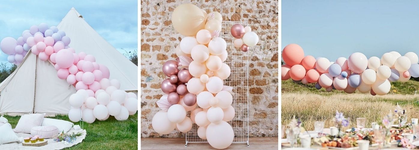 Ballongirlande selber machen: Selbstverständlich kannst Du auch im Außenbereich mit einer Ballongirlande dekorieren