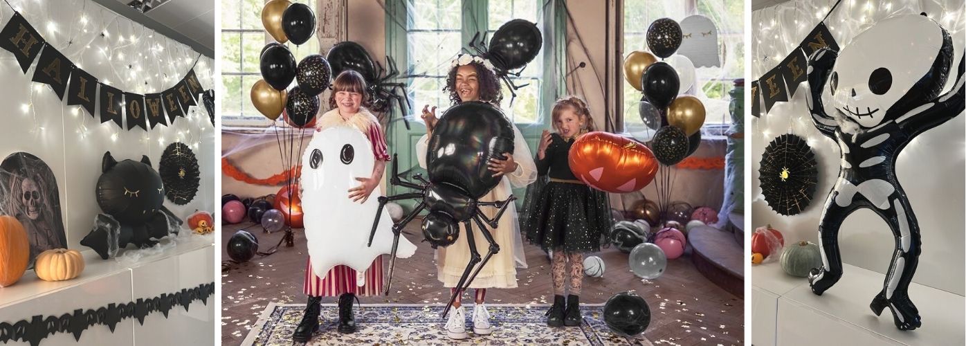 Niedliche Shape-Ballons bevölkern Deine Halloween Party mit Kindern