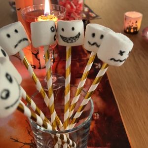 Rezepte Kinder Snacks Halloween: Marshmallow Monster
